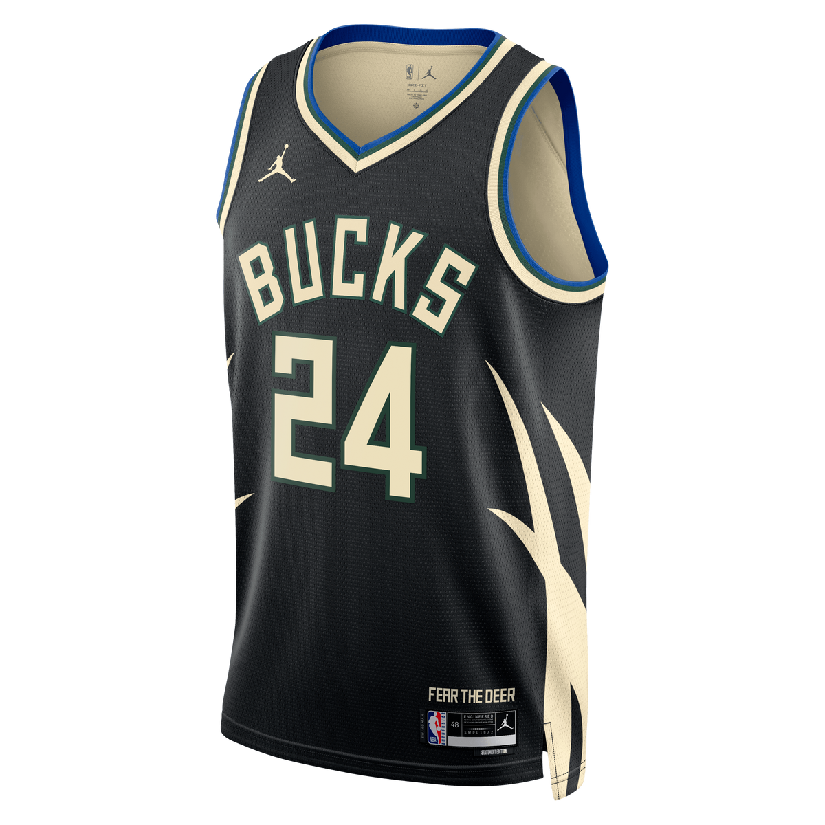 Milwaukee Bucks Jordan Brand Statement Edition Swingman Jersey - Hunter Green - Jaime Jaquez Jr. - Unisex